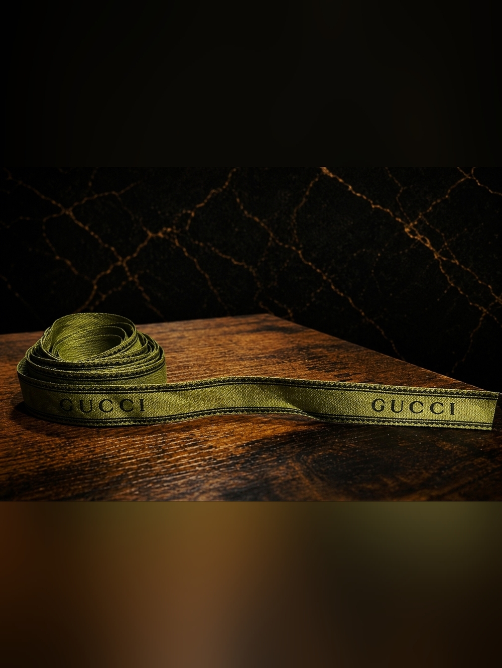 NEW Gucci Green Logo Ribbon 96” Gift Wrap Bow Packaging Luxury Designer Boxes